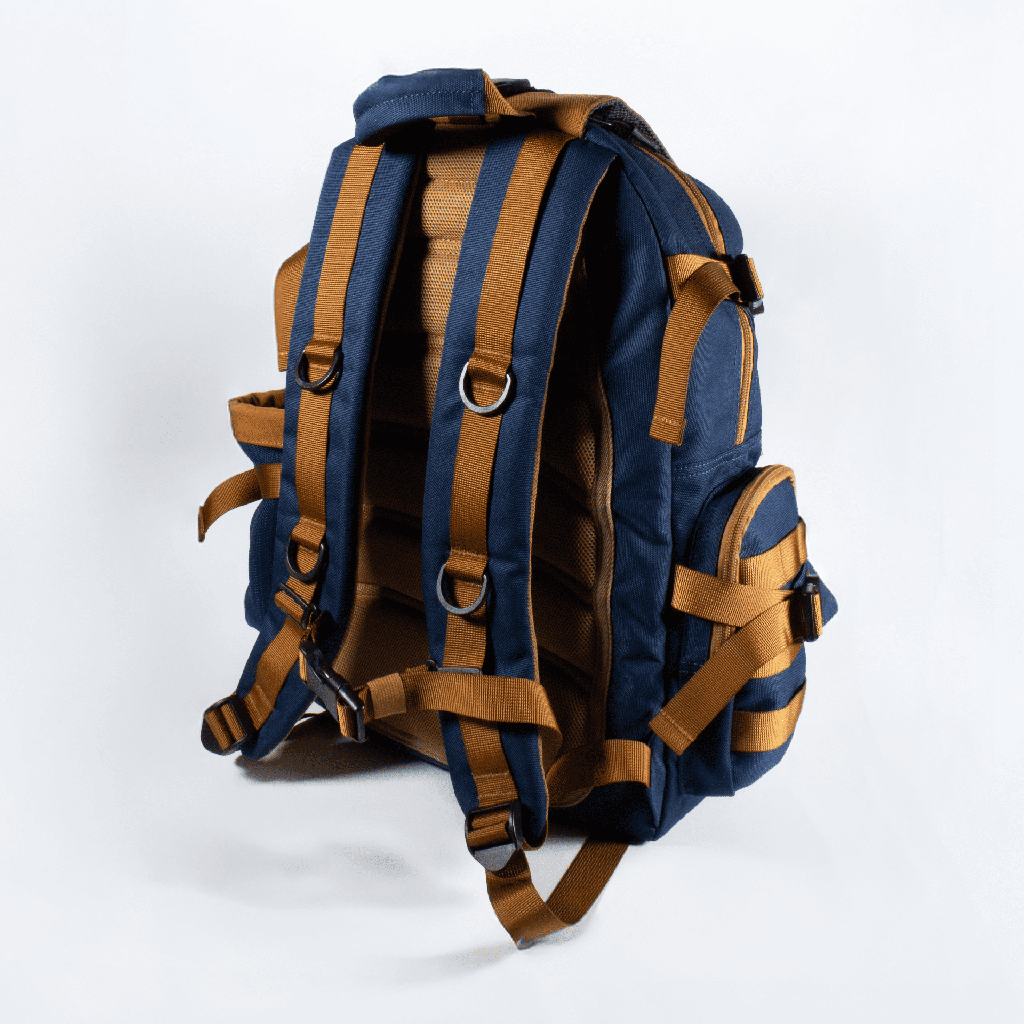 Boot backpack R&C Navy / Camel
