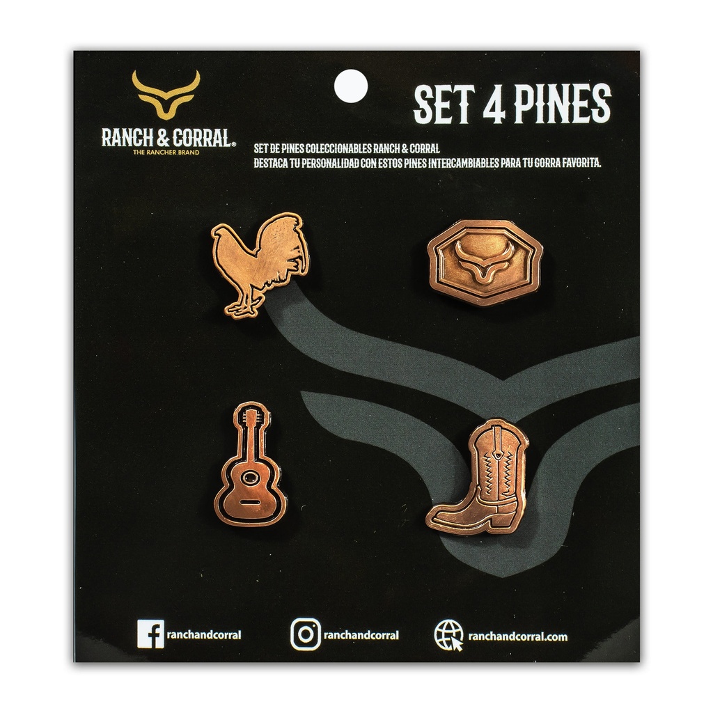 Set 4 Pines Conmemorativos Ranch & Corral 02