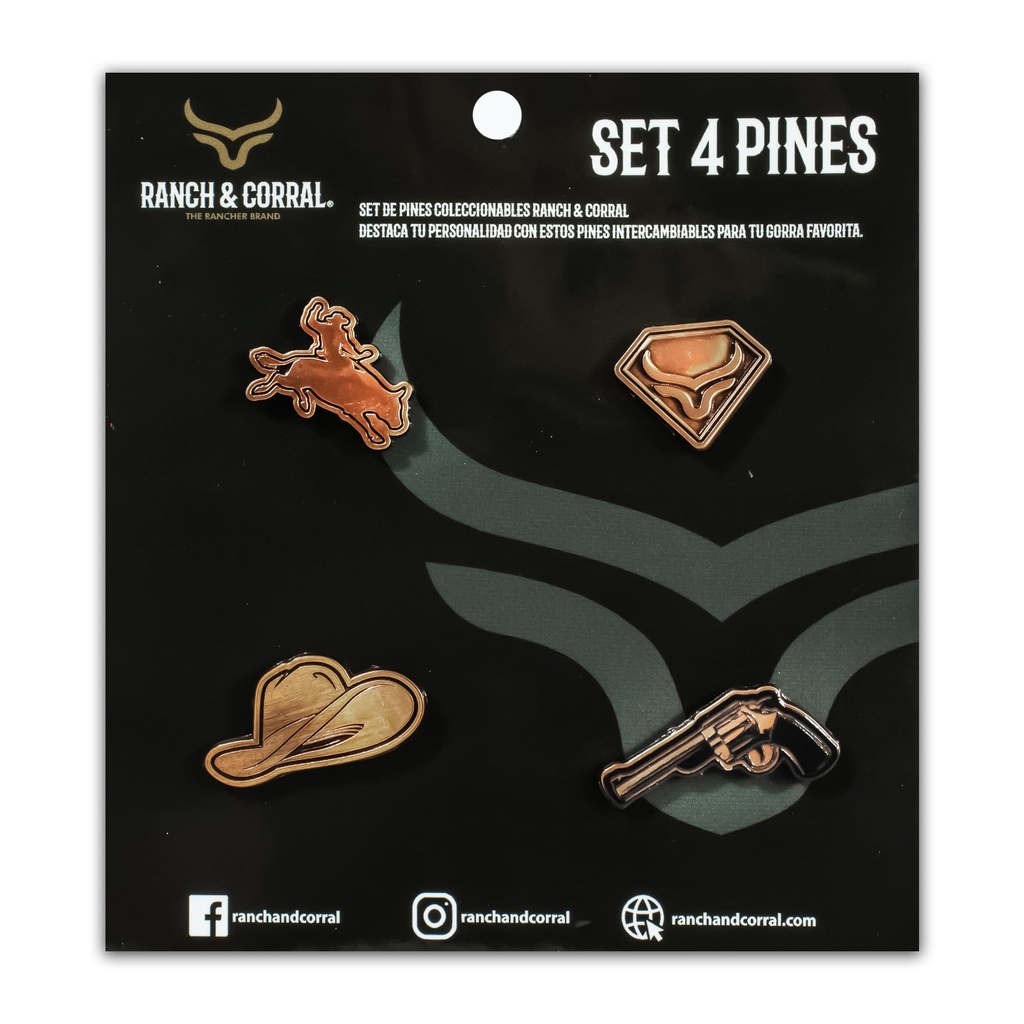 Set 4 Pines Conmemorativos Ranch & Corral 07