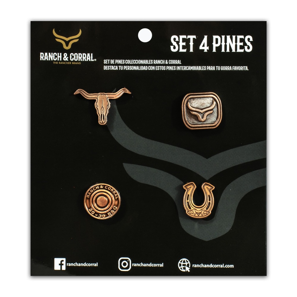 Set 4 Pines Conmemorativos Ranch & Corral 08