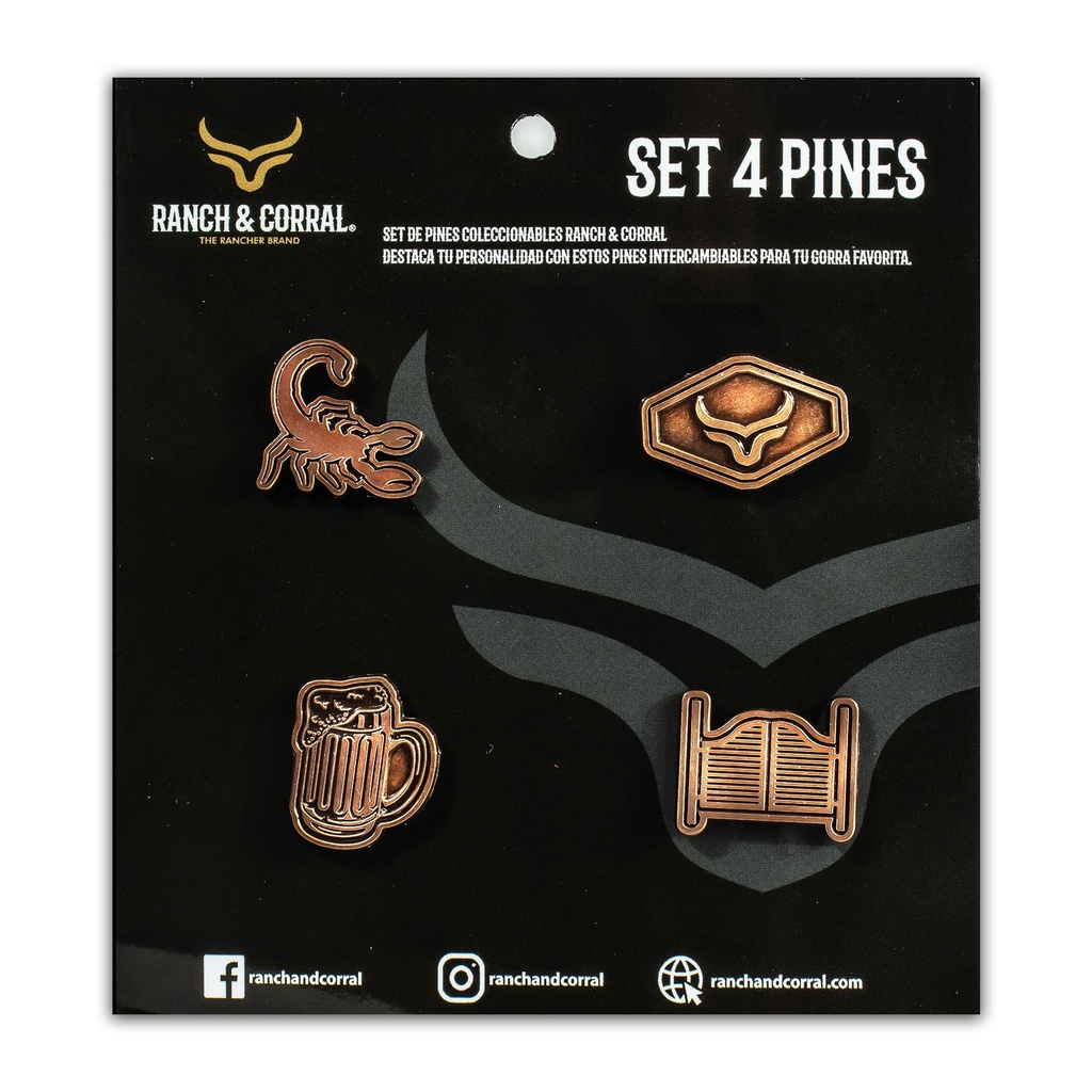 Set 4 Pines Conmemorativos Ranch & Corral 09