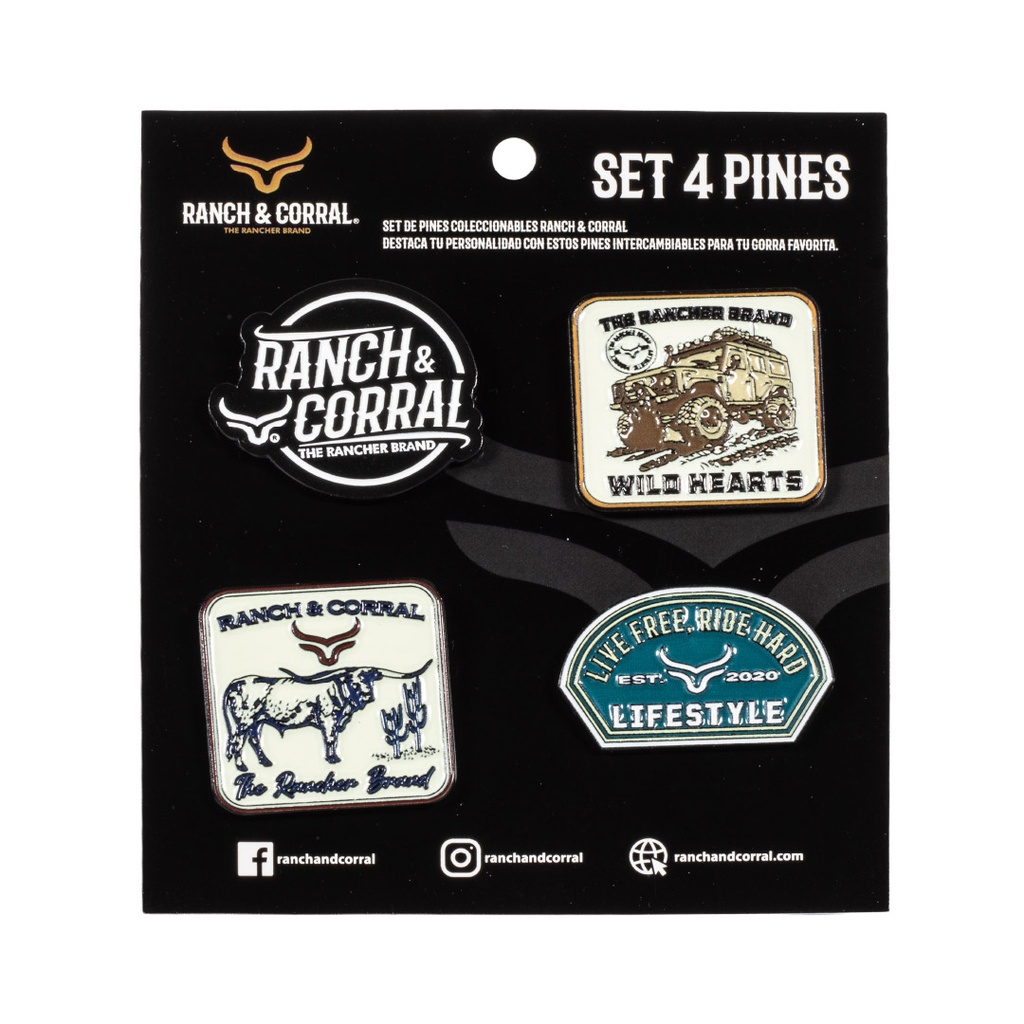 Set 4 Pines Conmemorativos Ranch & Corral 19