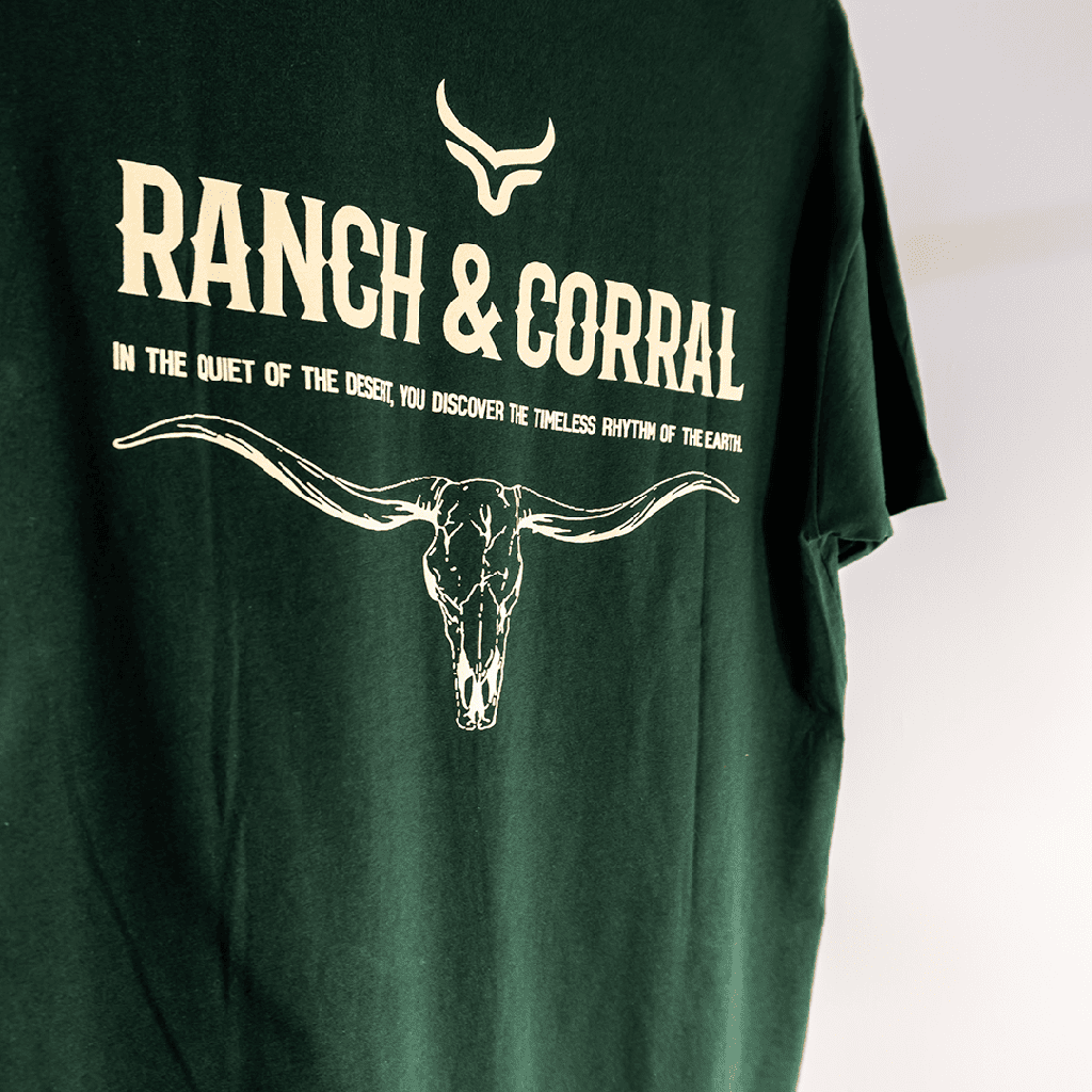 T-Shirt Ranch & Corral Forest Green Horns