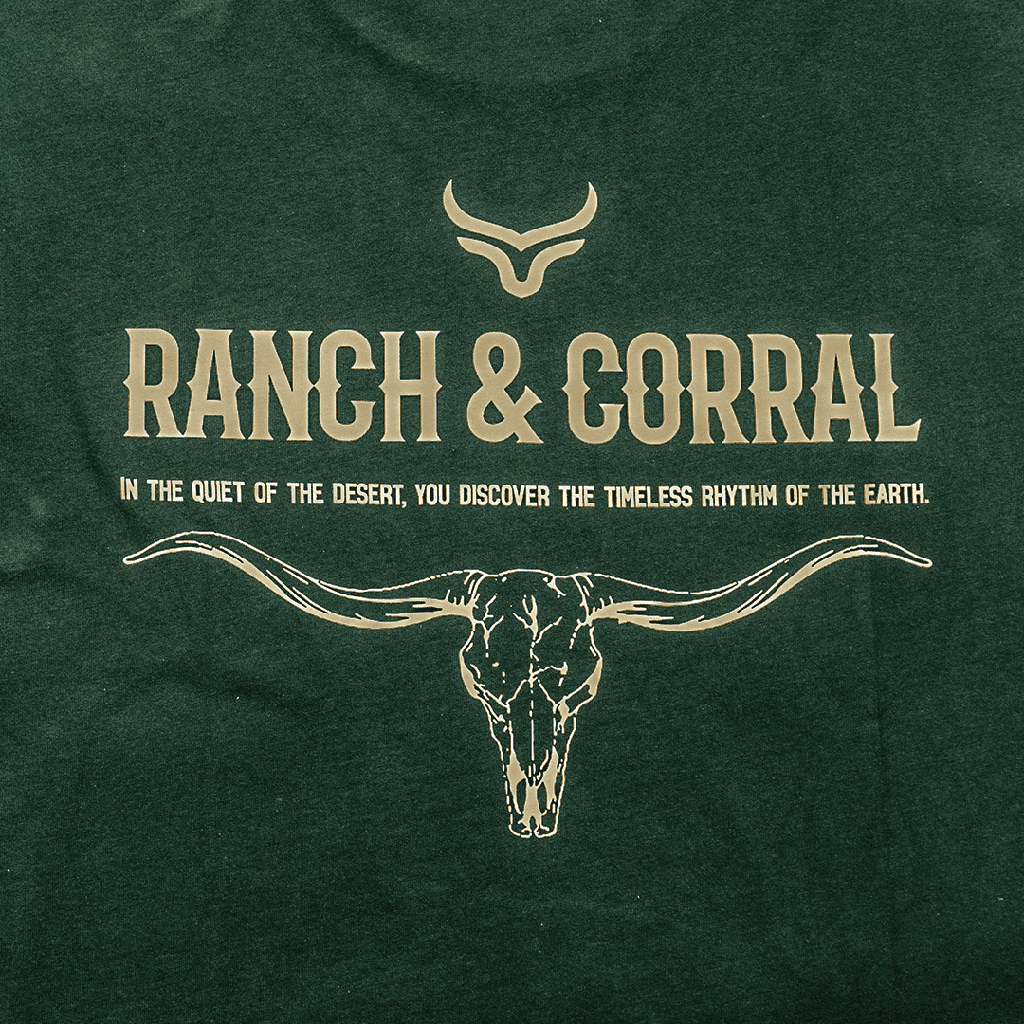 T-Shirt Ranch & Corral Forest Green Horns