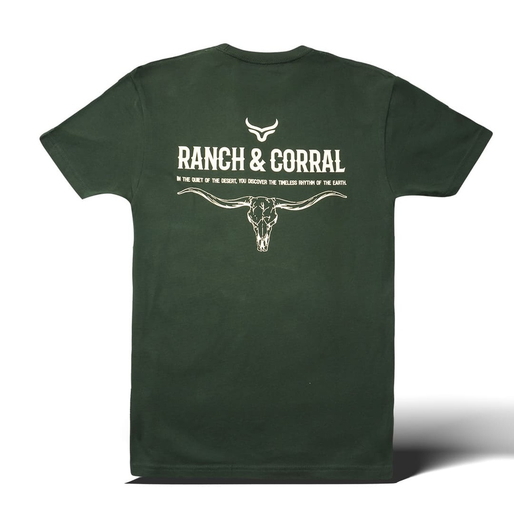 T-Shirt Ranch & Corral Forest Green Horns