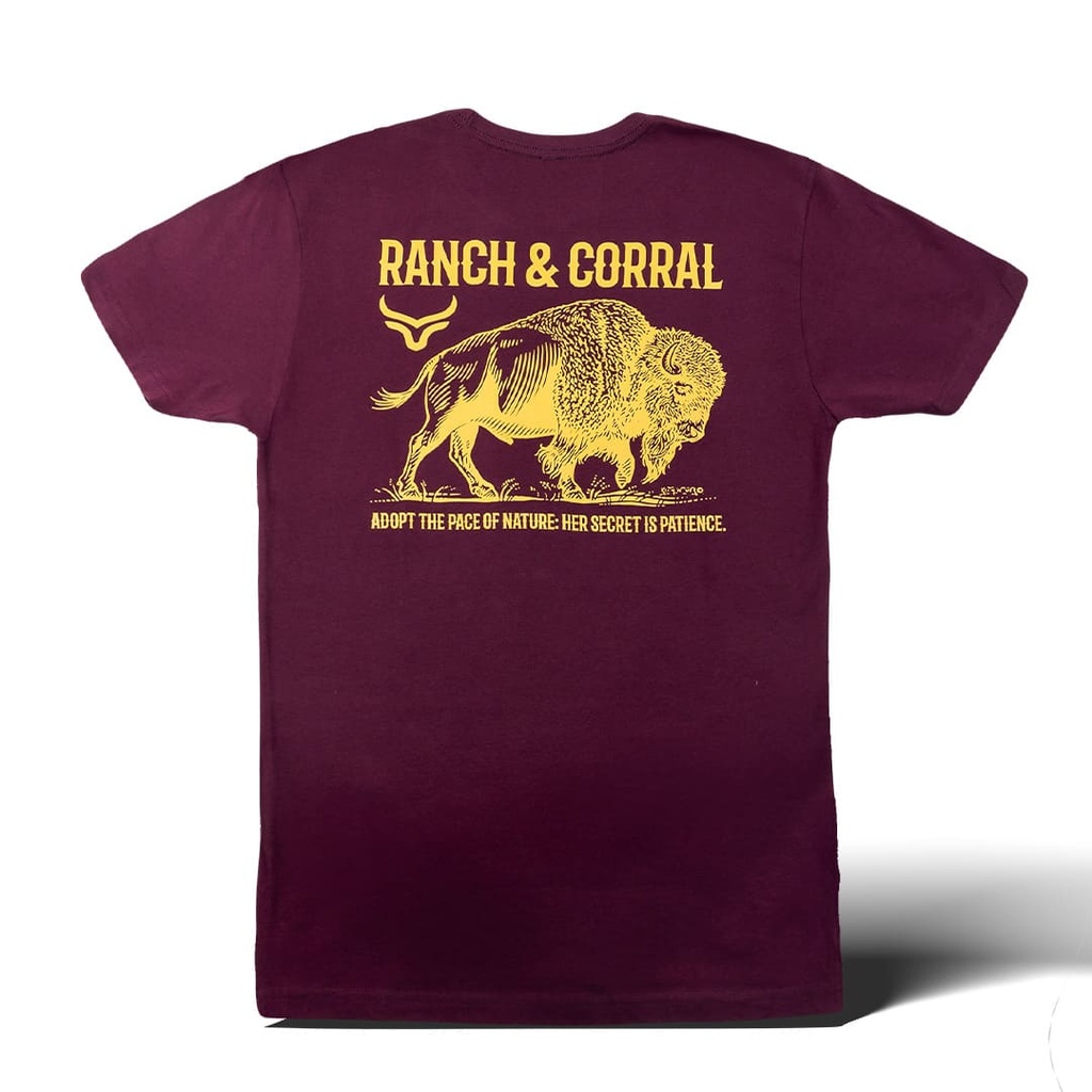 T-Shirt Ranch & Corral Maroon Bison