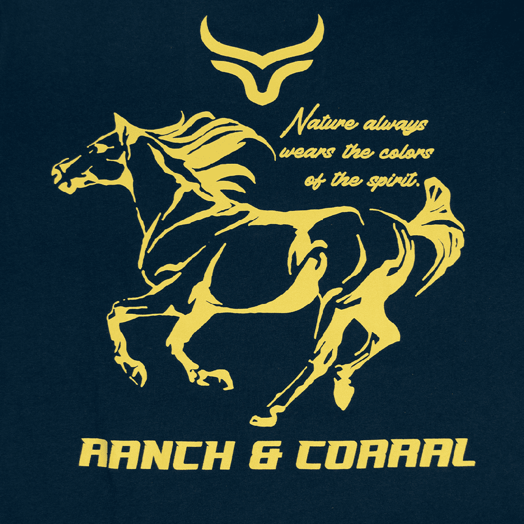T-Shirt Ranch & Corral Navy Horse