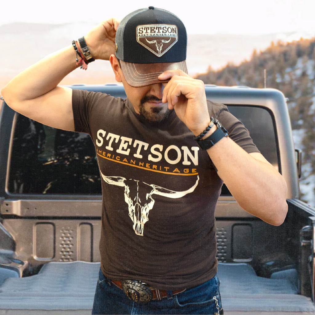 T-Shirt Stetson Brown Horns