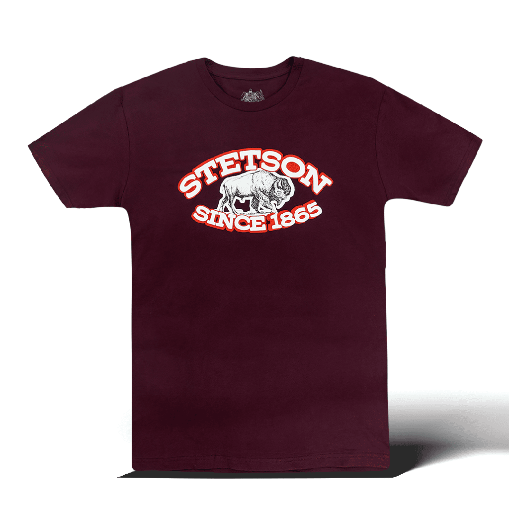 T-Shirt Stetson Maroon Bison