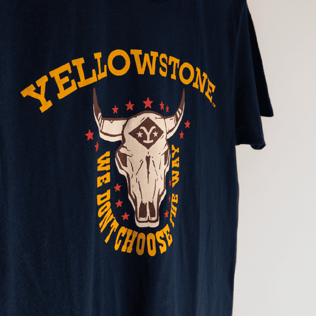T-Shirt Yellowstone Navy Horns