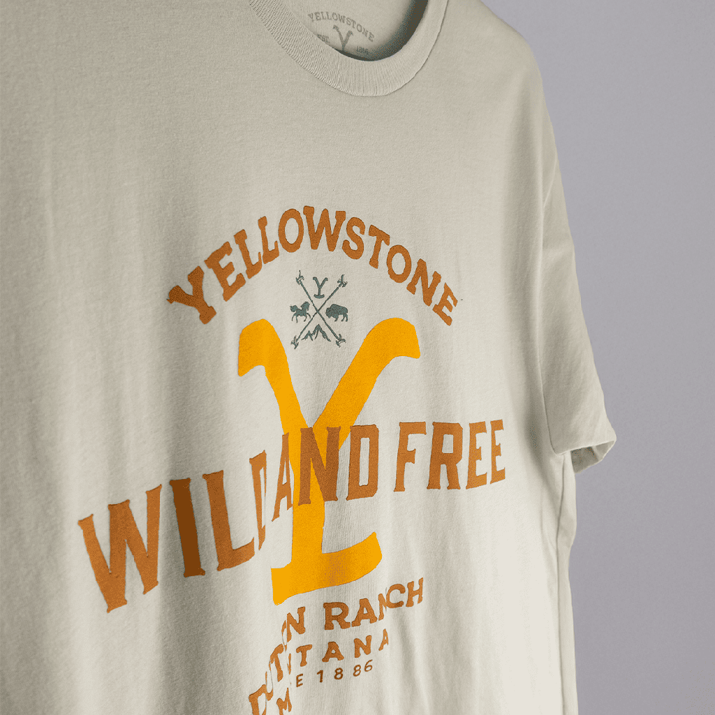 T-Shirt Yellowstone Sand Wild And Free