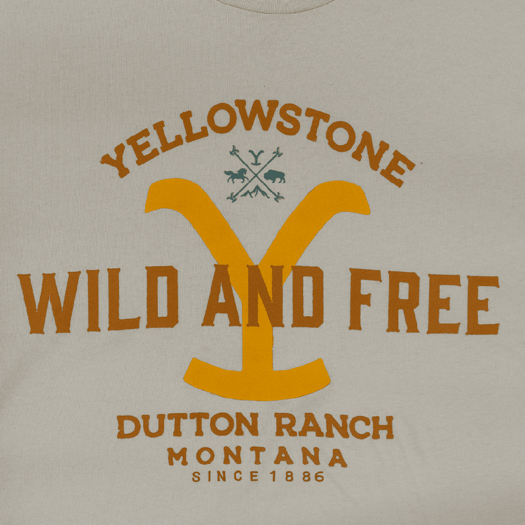 T-Shirt Yellowstone Sand Wild And Free